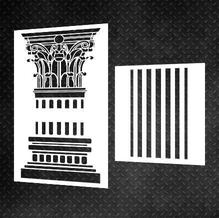 Трафарет многоразовый DFA Геометрия 58 для штукатурки и краски (G00058)