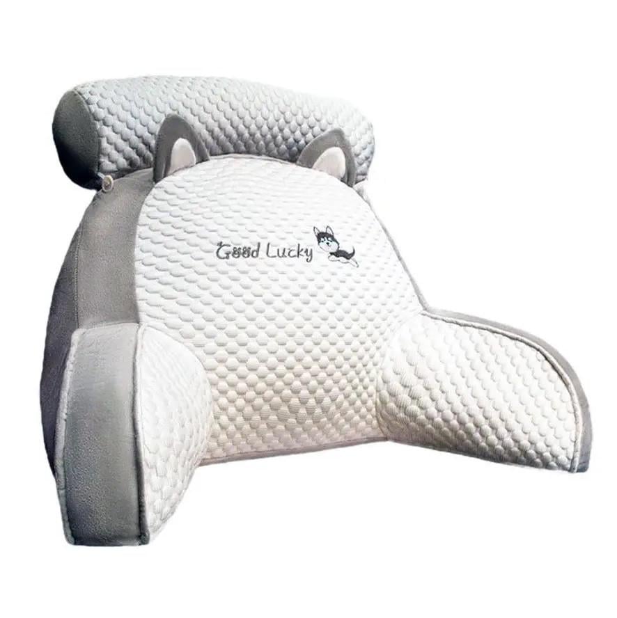 Подушка-спинка RIAS Good Lucky для сидения с подлокотниками и валиком 70x50x25 см White-Grey (3_08665)