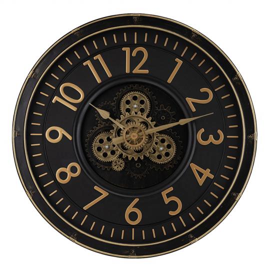 Настінний годинник Elisey Грандчас пластиковий 60 см Чорно-золотий (135-81-2016-002)
