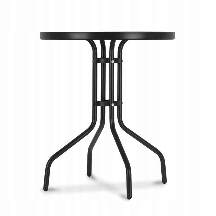 Стол стеклянный садовый для террасы Bonro B-60 Черный (5159) - фото 5 Стол стеклянный садовый для террасы Bonro B-60 Черный (5159) - фото 5