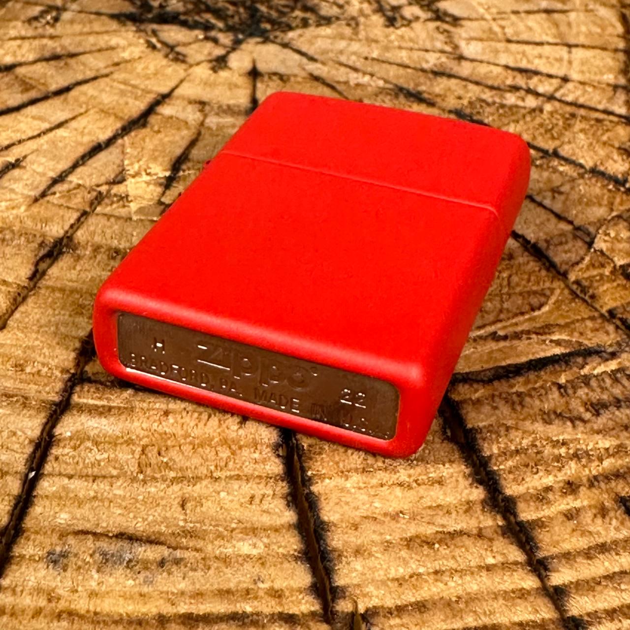 Зажигалка бензиновая ZIPPO в подарочной упаковке Red Matte - фото 3
