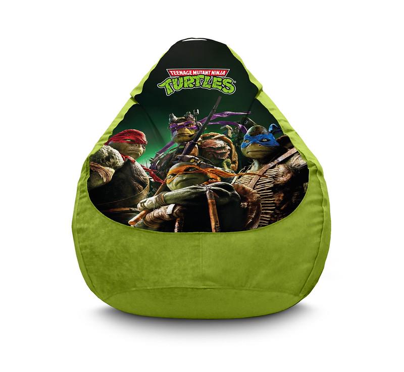 Крісло мішок Ninja Turtles Modern Флок XL 80х110 см Оливковий