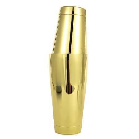 Барный шейкер BarTrigger Real Quality Бостон с утяжелителем 550/750 мл Золотой (sh0068)