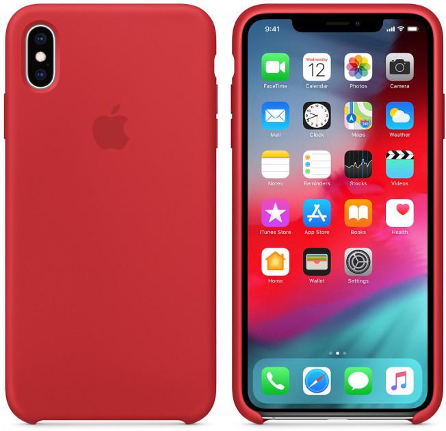 Чехол-накладка панель Apple Silicone Case for iPhone Xs Max, Red (HC) (A)