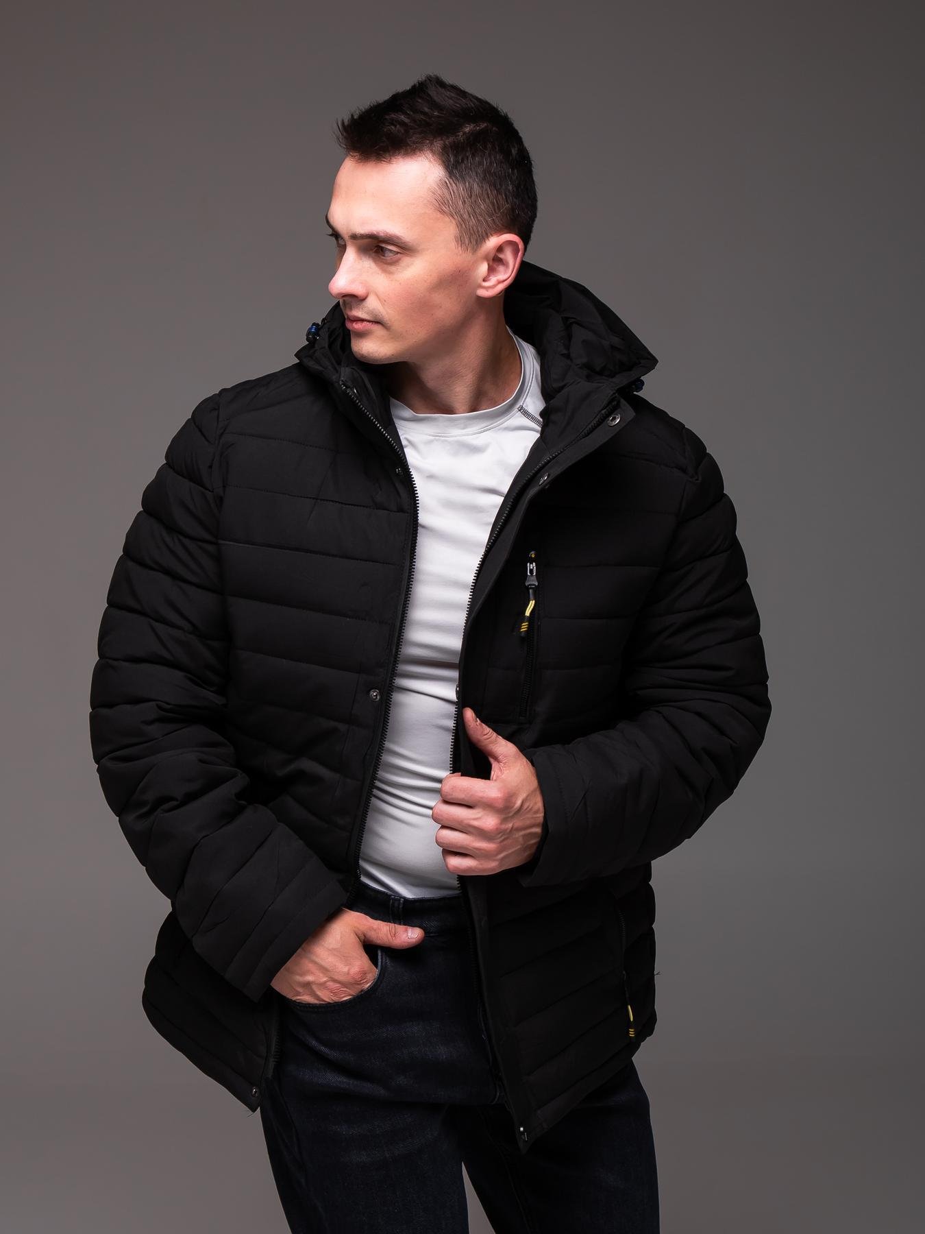 Куртка чоловіча зимова стьобана з термопідкладкою до -25°С L Чорний (2444/1) - фото 7 Куртка чоловіча зимова стьобана з термопідкладкою до -25°С L Чорний (2444/1) - фото 7