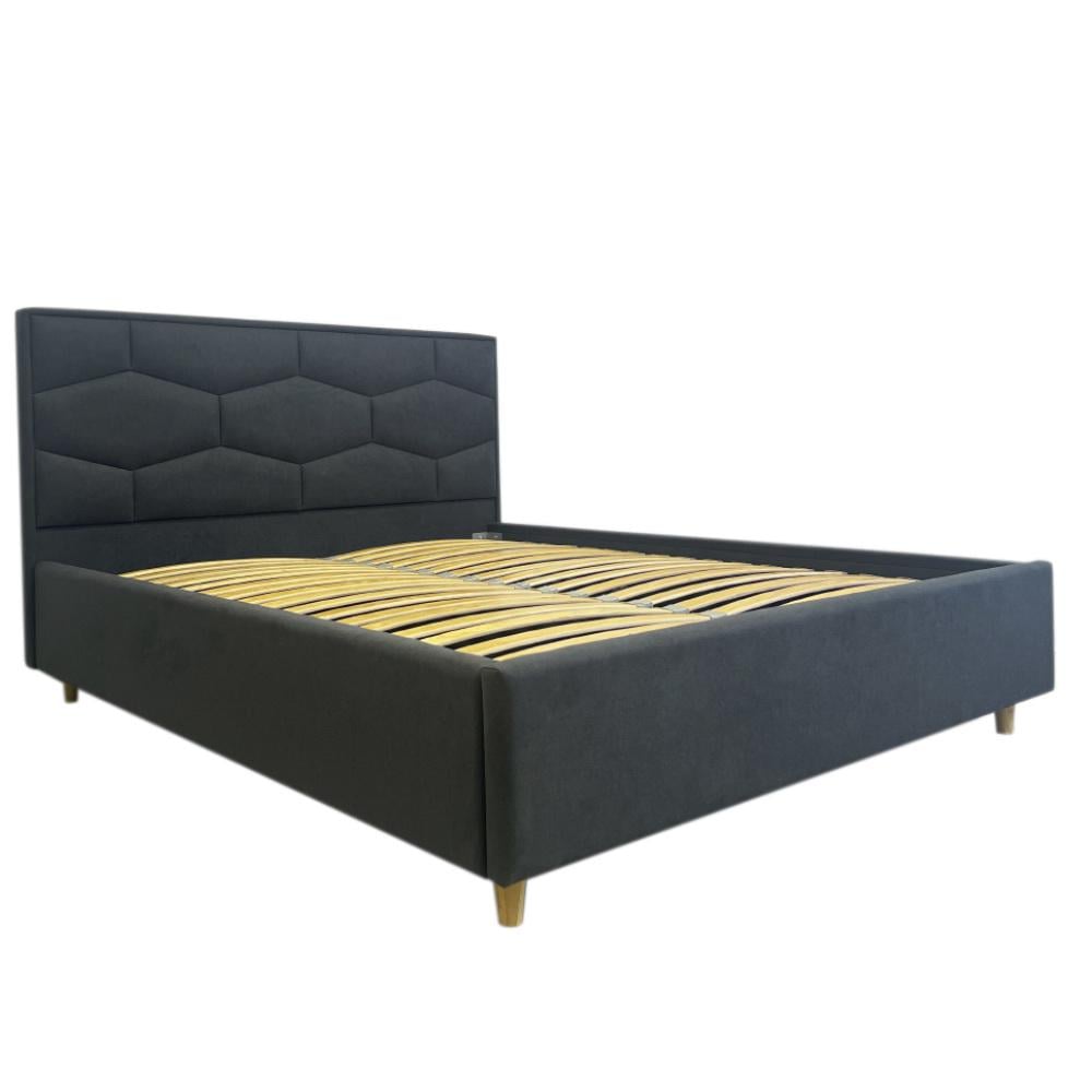 Ліжко Homefort Solomia 1К1 Balaton з підйомним механізмом 160х200 см 96 Темно-сірий (hctSol_Bal96160200)