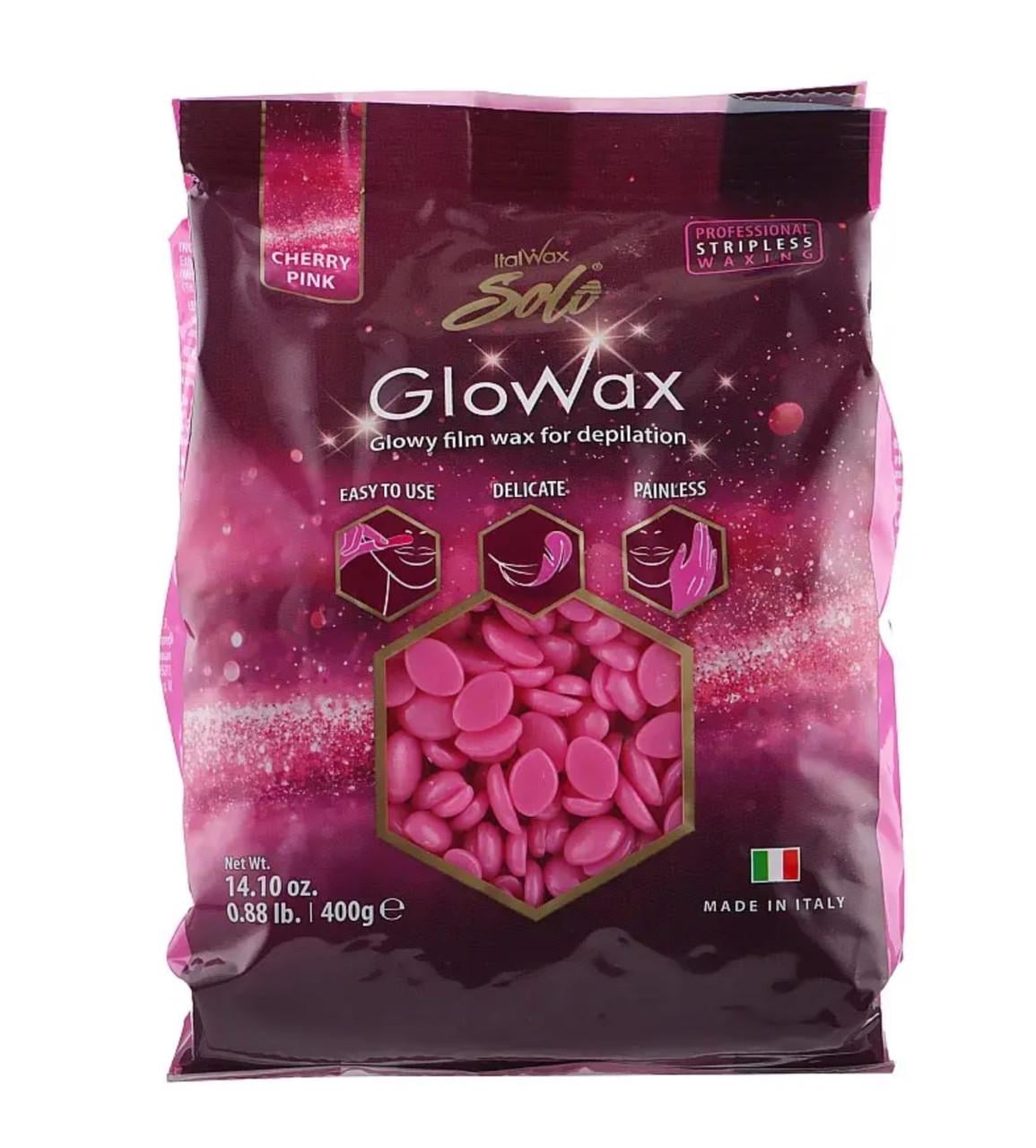 Воск гоячий ItalWax GloWax в гранулах Розовая вишня 400 г (111750)