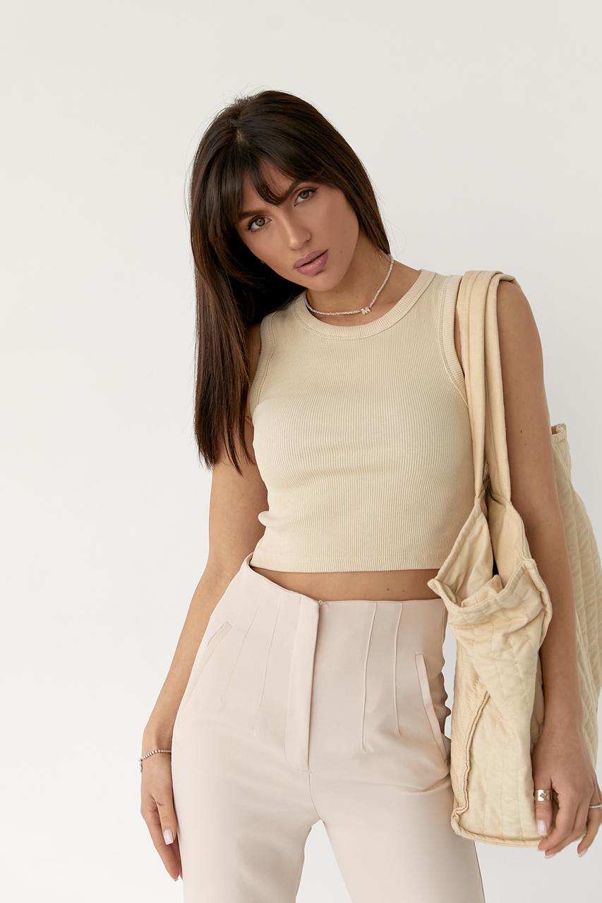Кроп-топ женский L Бежевый (10089996)