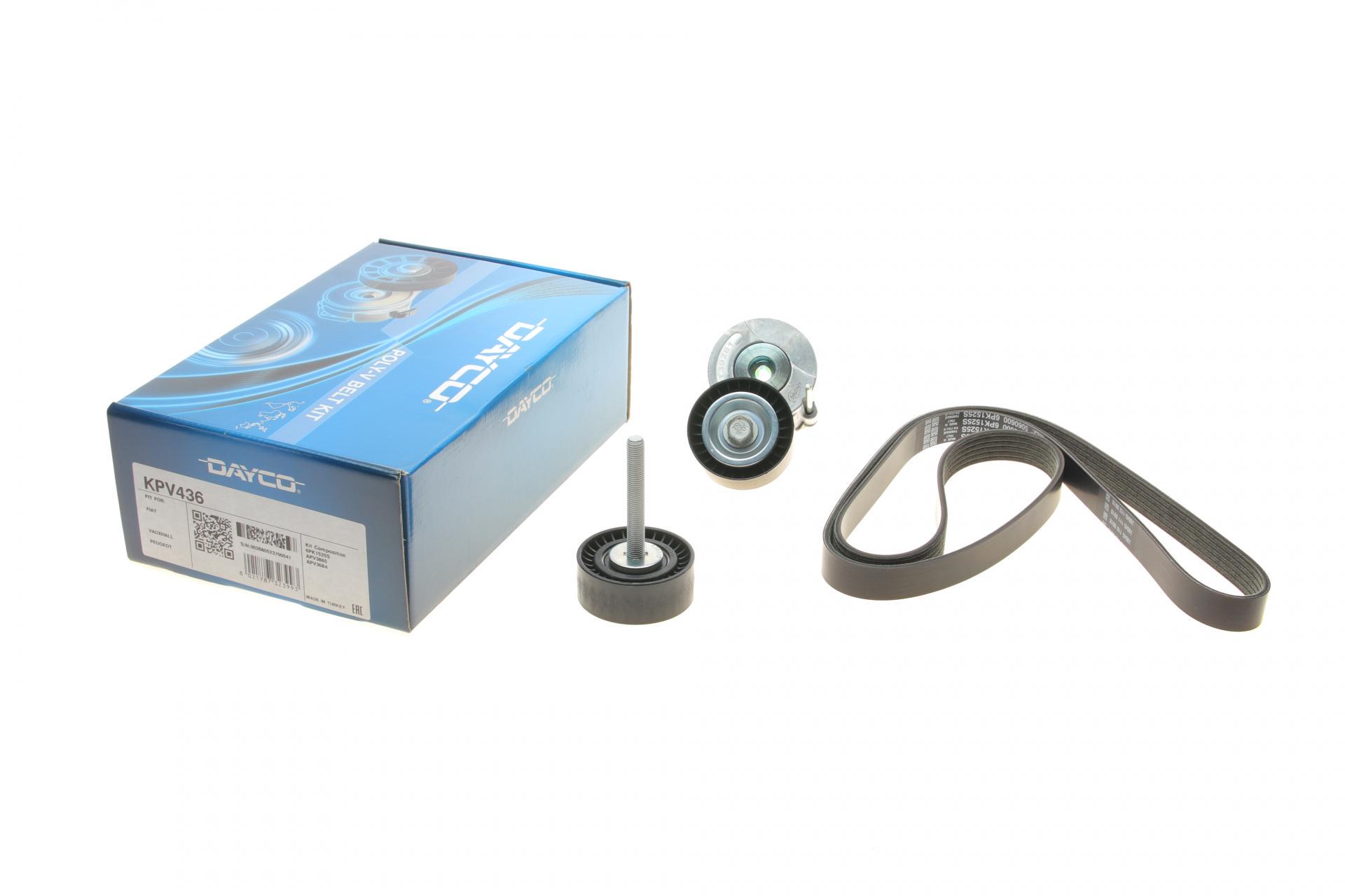 Комплект ремня генератора DAYCO Fiat Doblo 1.3/1.4D 07- (KPV436)