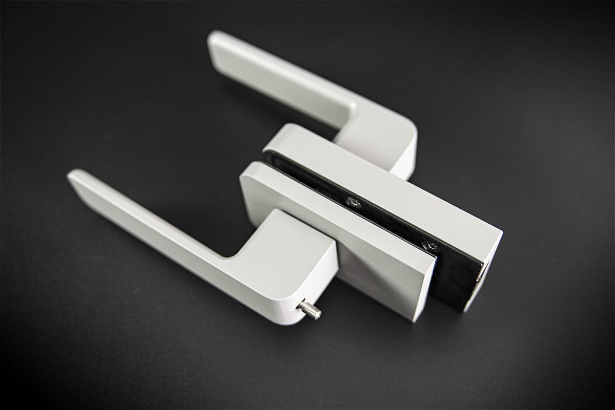 Дверная ручка для стекла WALA H4S32/SM1OM1 с магнитным механизмом и фиксатором В1 стекло-рама Серебряный (H4S32/SM1OM1) - фото 2