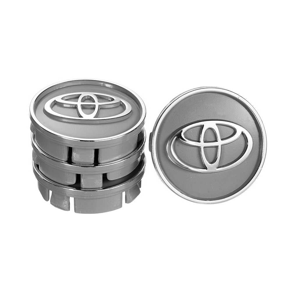 Заглушка колесного диска Toyota 60x55 мм 4 шт. Серый (00000044873)