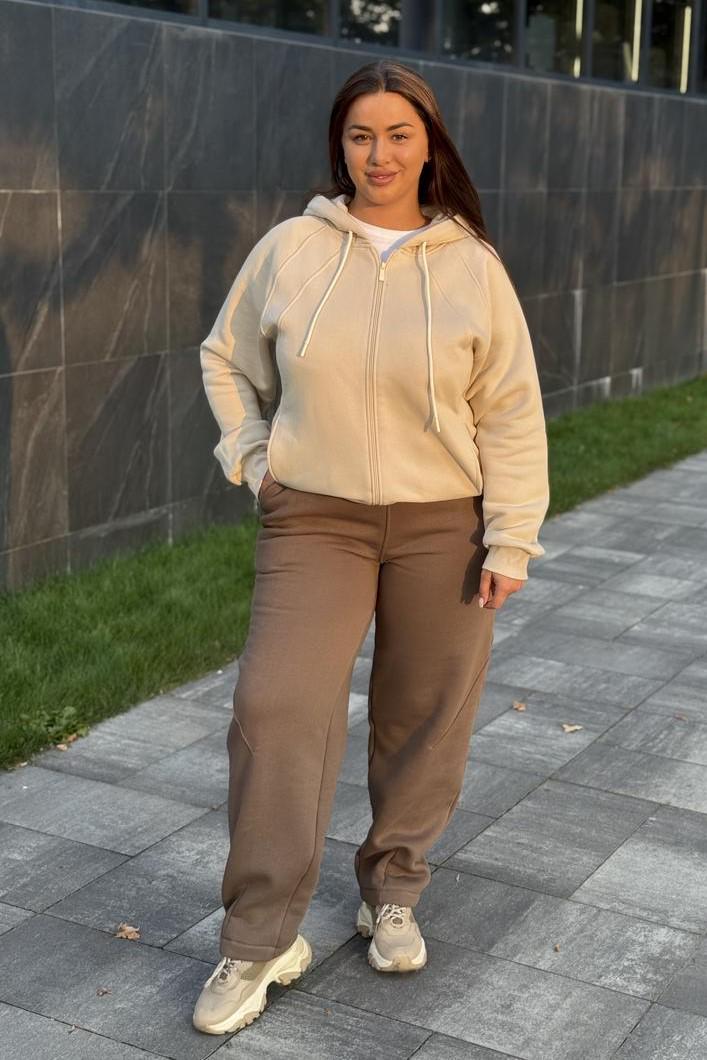 Брюки женские с начесом Бежево-серый (М203.4) M (1023-1-61) Брюки женские с начесом Бежево-серый (М203.4) M (1023-1-61)