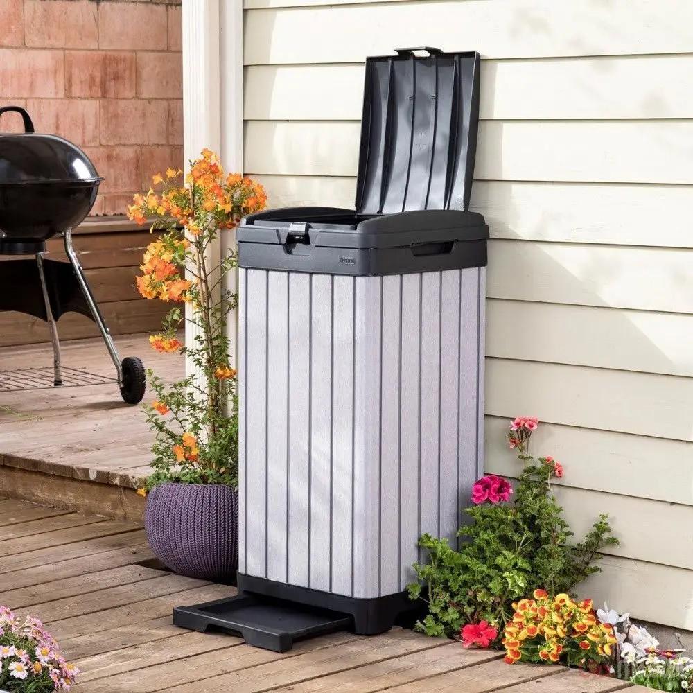 Контейнер для мусора Keter Rockford Waste Bin 125 л Серый (236996) - фото 4