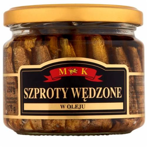 Шпроти в олії M&K Szprot Wedzone 250 г (02304)