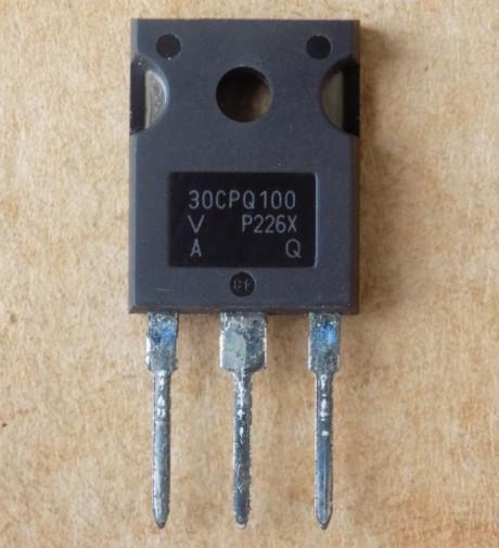 Диод Шоттки 30CPQ100 100V/30A для MBR3060PT/SRL3060P/STPS30H100CW/TO247-3pin (27748)