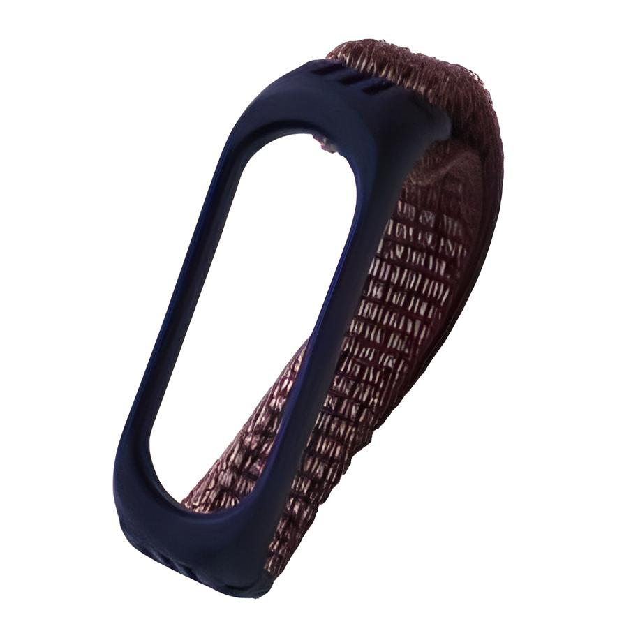 Ремешок для фитнес браслета Xiaomi Mi Band 3 4 Nylon Silicone Violet/Brown
