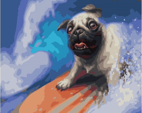 Картина по номерам Brushme Мопс на серфе (GX24298) Картина по номерам Brushme Мопс на серфе (GX24298)