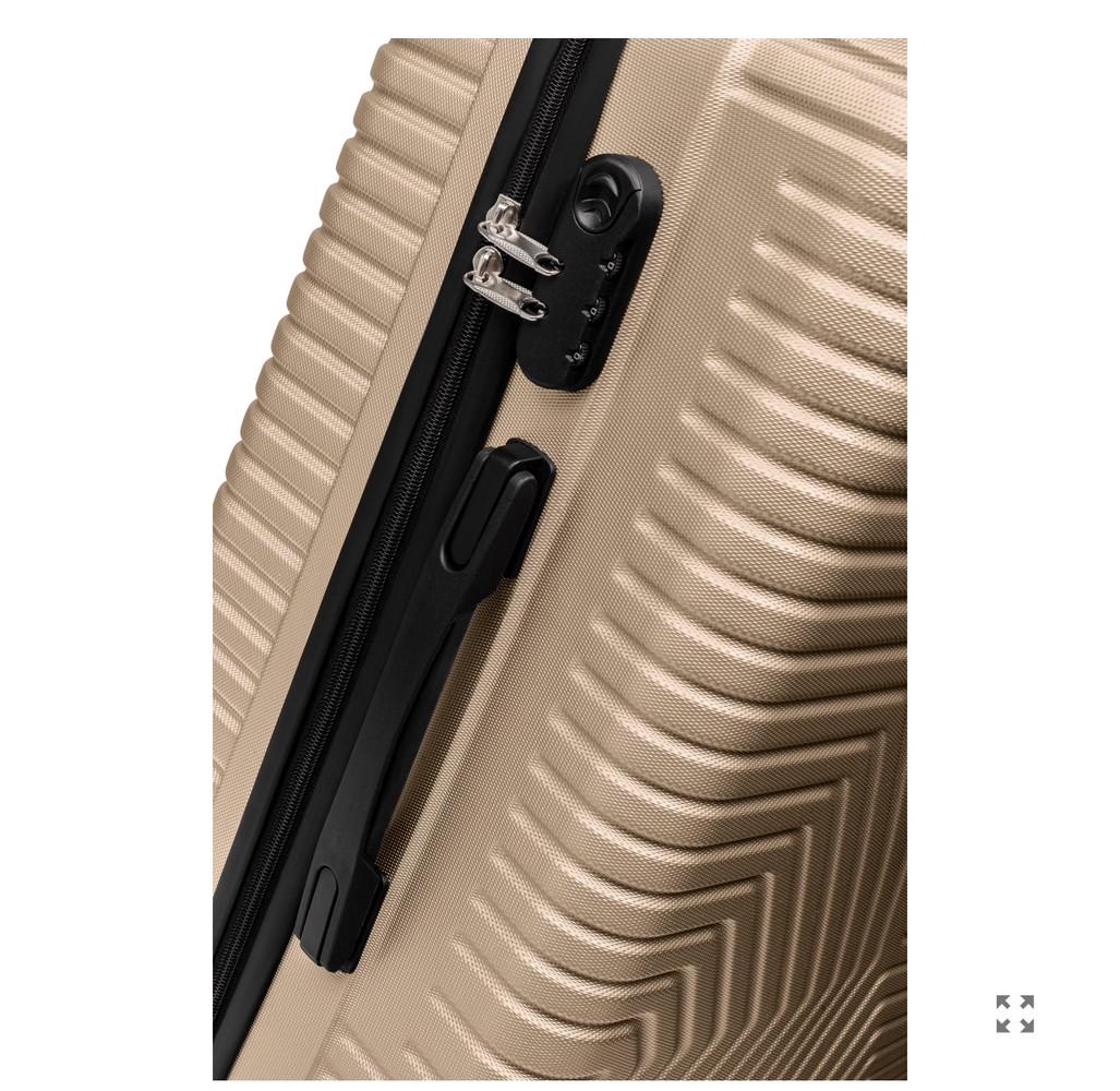 Чемодан Polo ПК005-М поликарбонат на 4-х двойных колесах средний М 70 л Золотой - фото 4 Чемодан Polo ПК005-М поликарбонат на 4-х двойных колесах средний М 70 л Золотой - фото 4