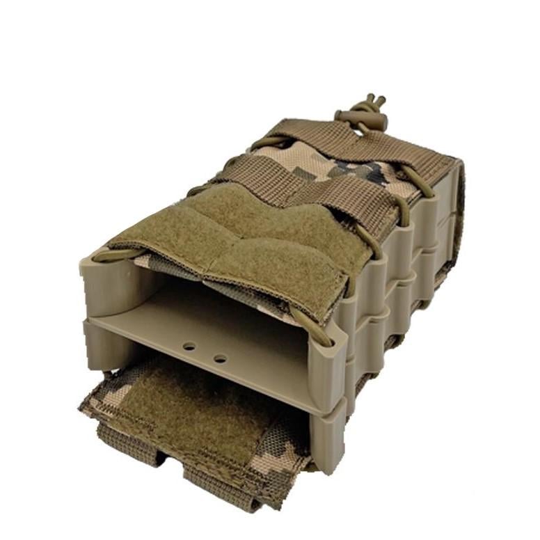 Подсумок на 2 магазина АК MELGO жесткий открытый поликордура Пиксель (MG_AK2_POLY_PLAST-1_PIXEL)