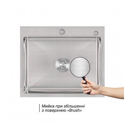 Кухонная мойка Lidz H6050 Brush 3,0/1,0 мм (LIDZH6050BRU3010) - фото 3