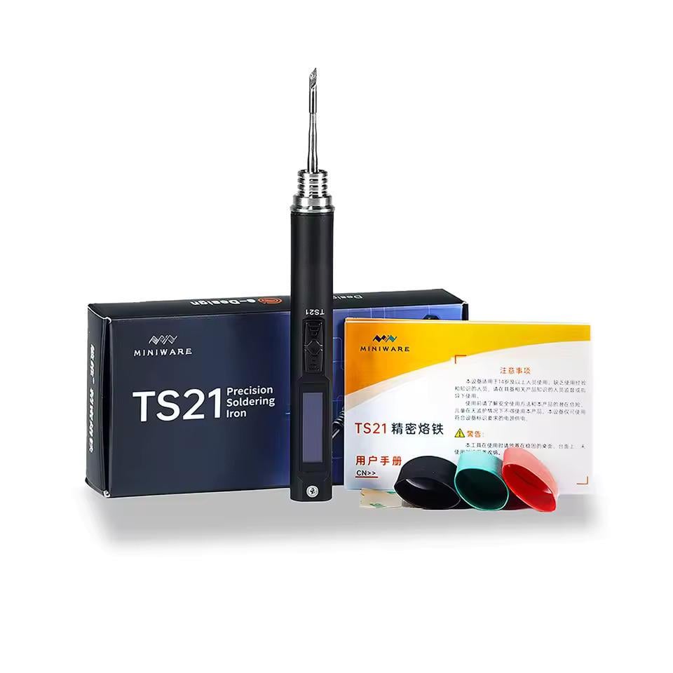 Паяльник прецизионный MINIWARE TS21 100 Вт/C210/OLED/USB-C/PD (ART-15589)