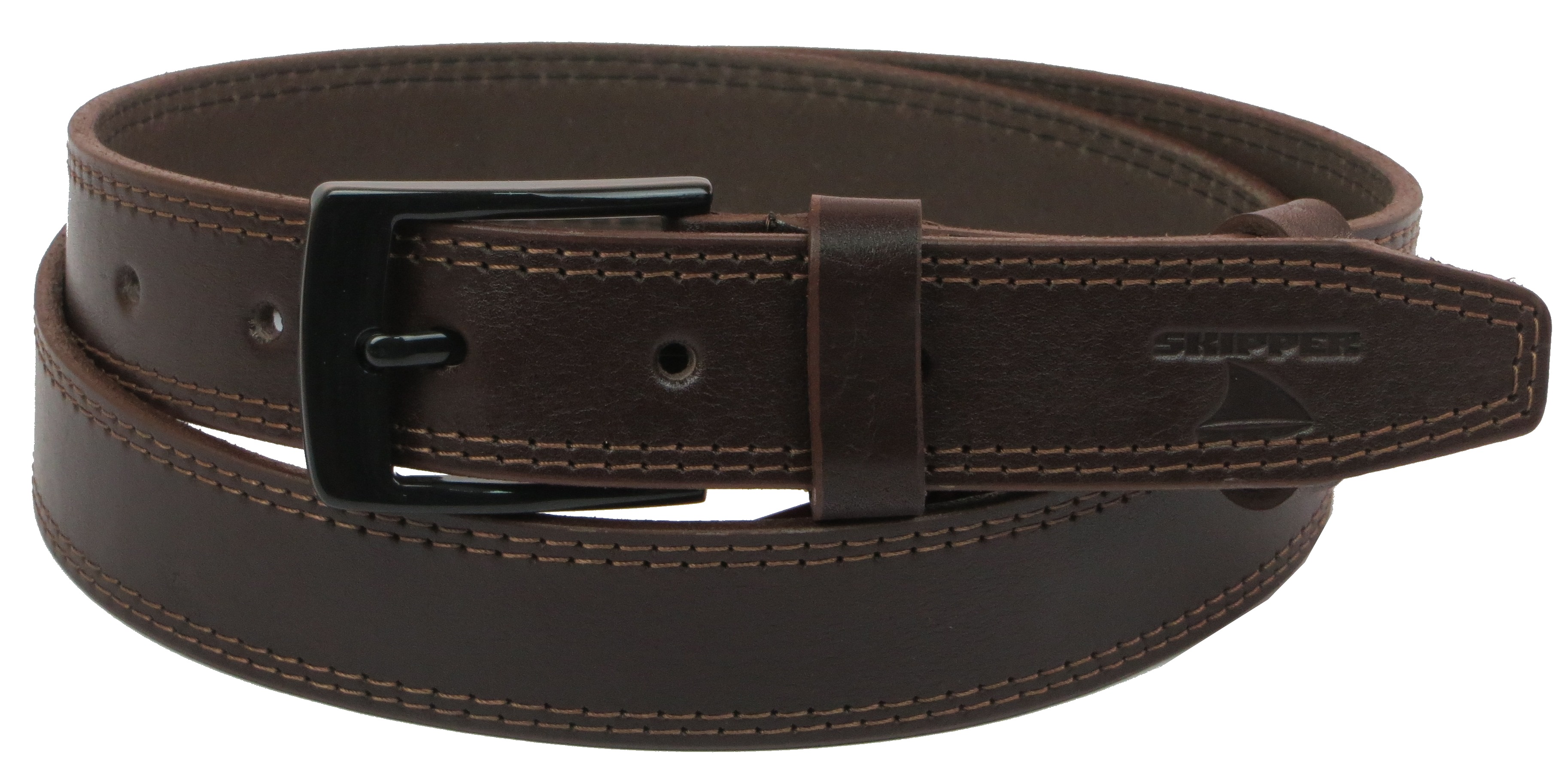 Ремень мужской Skipper кожаный Коричневый (1145-33)