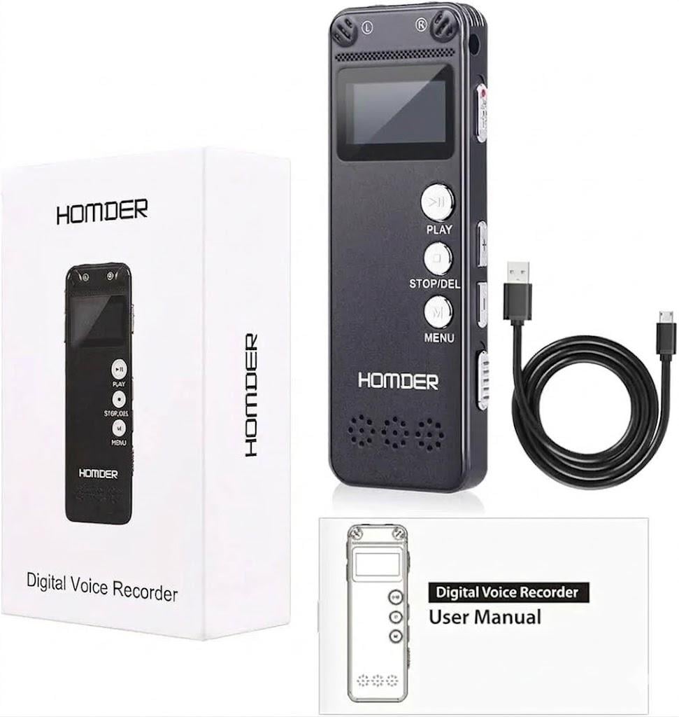 Диктофон цифровий Homder 16GB з функцією голосової активації та MP3-плеєром (33153765)