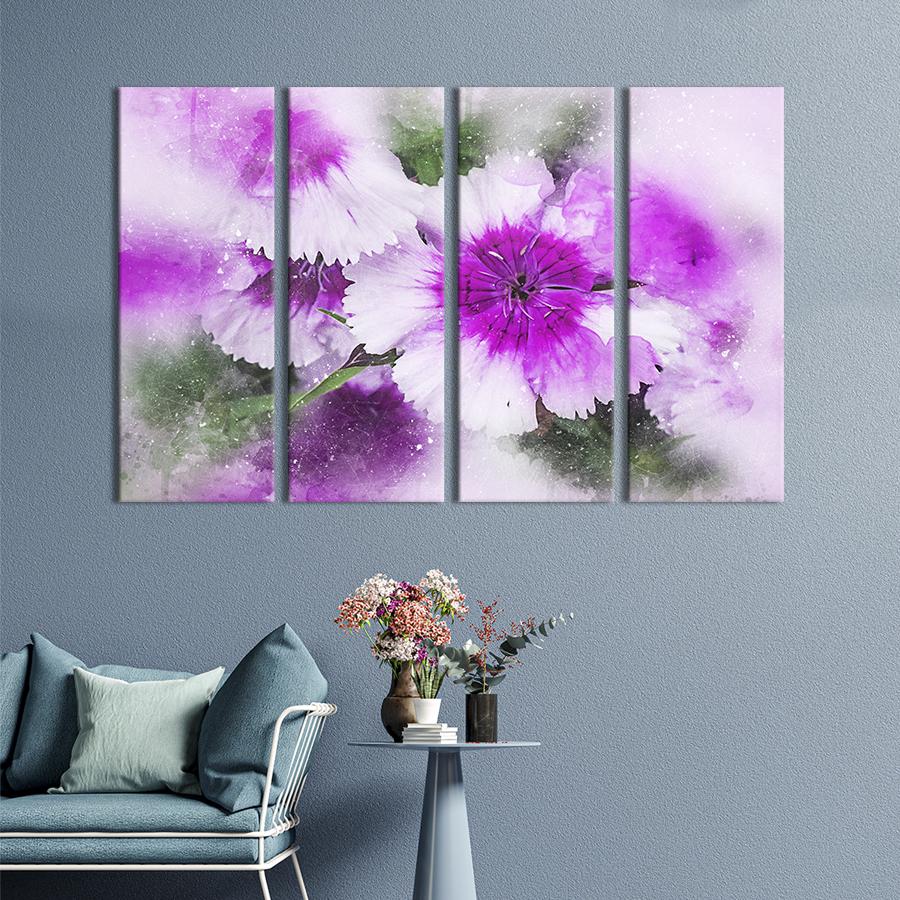 Картина на холсте Необычные цветы гвоздики 89x53 см (858-41) Картина на холсте Необычные цветы гвоздики 89x53 см (858-41)