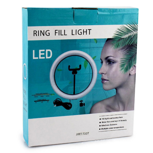 Лампа кільцева світлодіодна USB Ring Light 7327 30 см - фото 2 Лампа кільцева світлодіодна USB Ring Light 7327 30 см - фото 2
