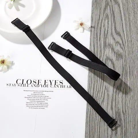 Бретелі для бюстгальтера 10 мм пара Чорний (70254) - фото 2 Бретелі для бюстгальтера 10 мм пара Чорний (70254) - фото 2