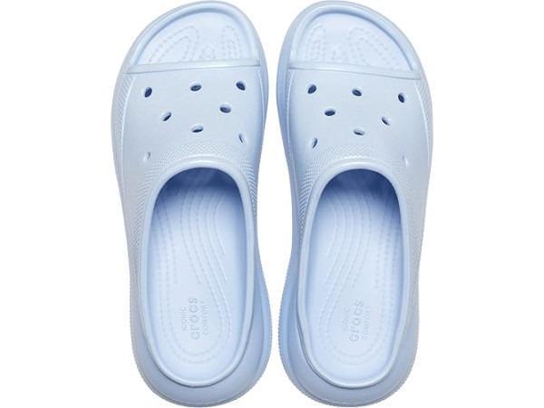 Шлепанцы Crocs Classic Crush Slide 207676 р. M7W9/39/40 25 см Blue Calcite (3caf82f6) - фото 4 Шлепанцы Crocs Classic Crush Slide 207676 р. M7W9/39/40 25 см Blue Calcite (3caf82f6) - фото 4