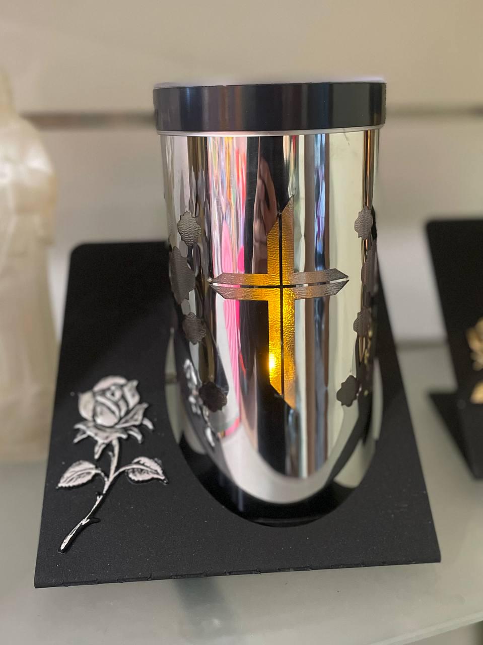 Лампадка с функцией вазы на солнечной батарее с подставкой металлическая Серебряный (1331) - фото 8 Лампадка с функцией вазы на солнечной батарее с подставкой металлическая Серебряный (1331) - фото 8