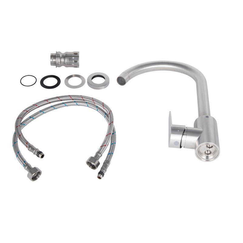 Змішувач Lidz Vida для кухні 04U-SFS U-подібний k35 - фото 2 Змішувач Lidz Vida для кухні 04U-SFS U-подібний k35 - фото 2