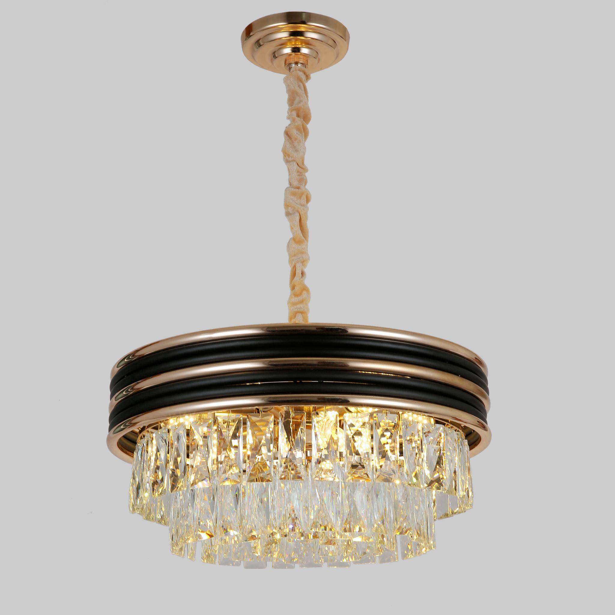 Люстра Glass Cascade круглая с черными вставками на 9 ламп 45 см Золотой Люстра Glass Cascade круглая с черными вставками на 9 ламп 45 см Золотой