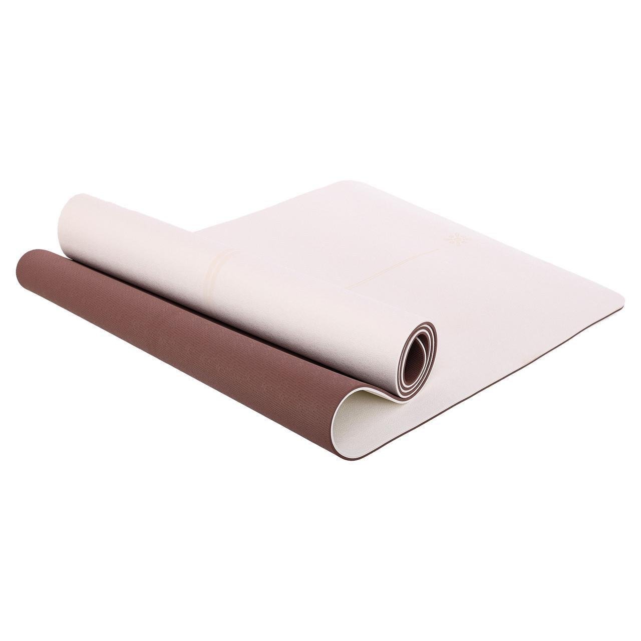 Коврик для йоги и фитнеса BLOOM LB7031 TPE двухслойный 7 мм (2532843871)