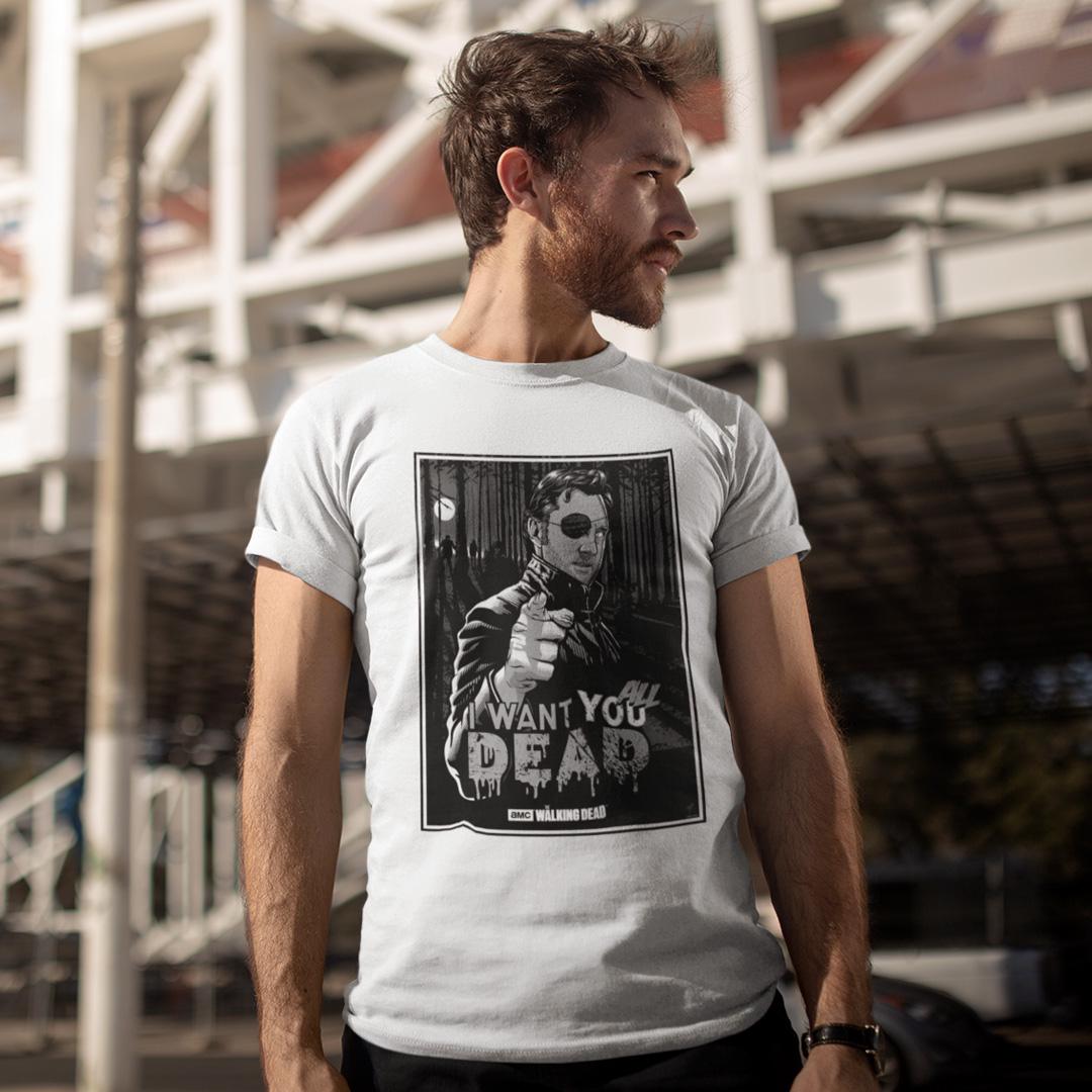 Футболка унісекс The Walking Dead I Want You All Dead 4XL Білий (00000010354)