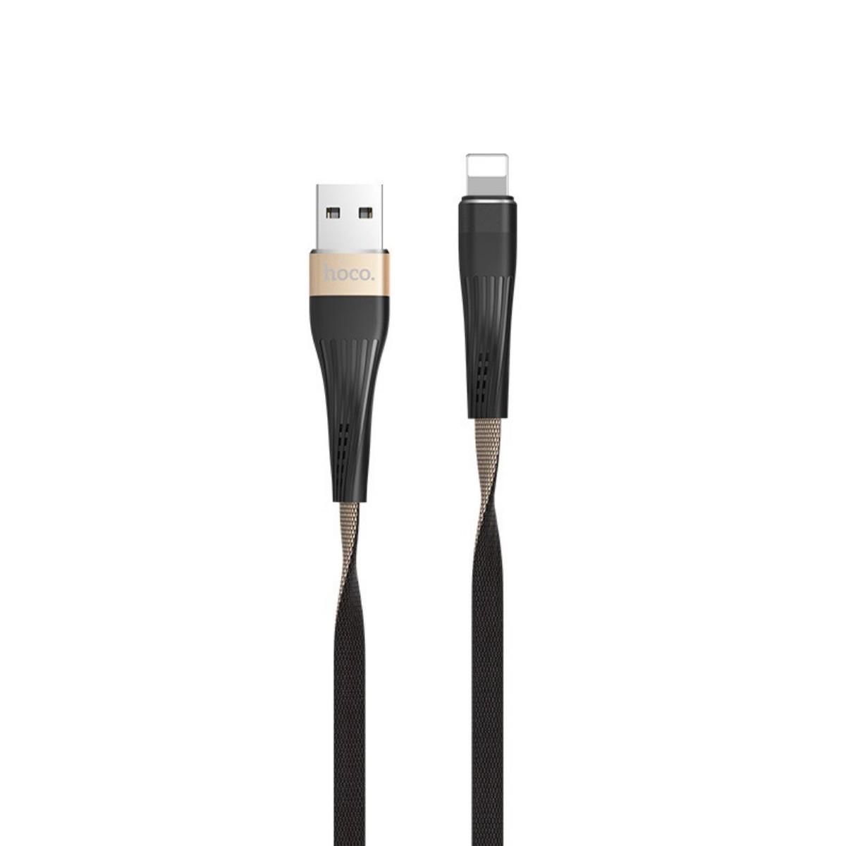 Кабель Hoco U39 Slender for Lightning Black/Gold