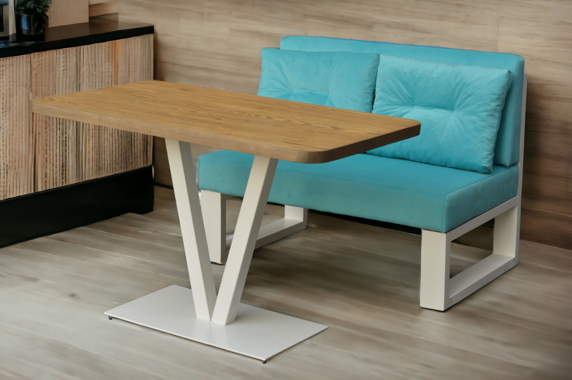 Диван Woodyloftstyle WLS D23 Лофт 1100x690x850 мм Бірюзовий (D-23/М-110/2/J/2/02) - фото 4 Диван Woodyloftstyle WLS D23 Лофт 1100x690x850 мм Бірюзовий (D-23/М-110/2/J/2/02) - фото 4