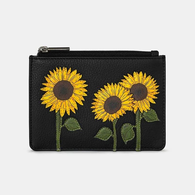 Кошелек-картодержатель женский Yoshi Y1321 Sunflowers Black (Y1321 SF 1)