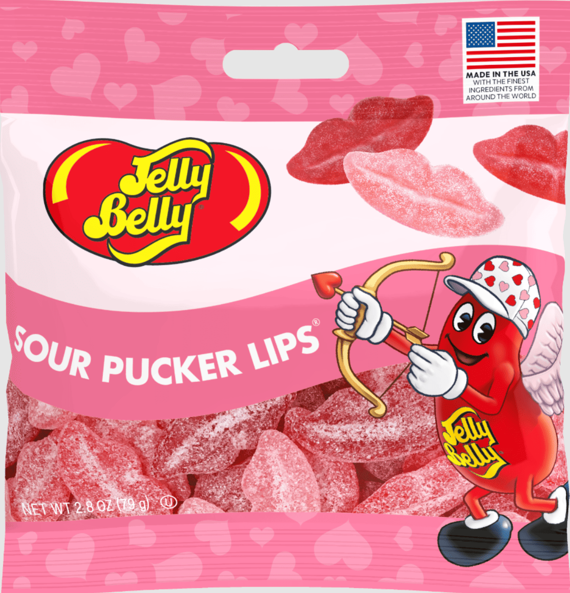 Цукерки жувальні Jelly Belly Sour Pucker Lips 79 г (2954072918)