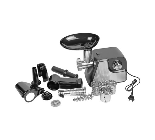 Мясорубка Grunhelm AMG-180 SSJ с соковыжималкой и насадками (PH00463)