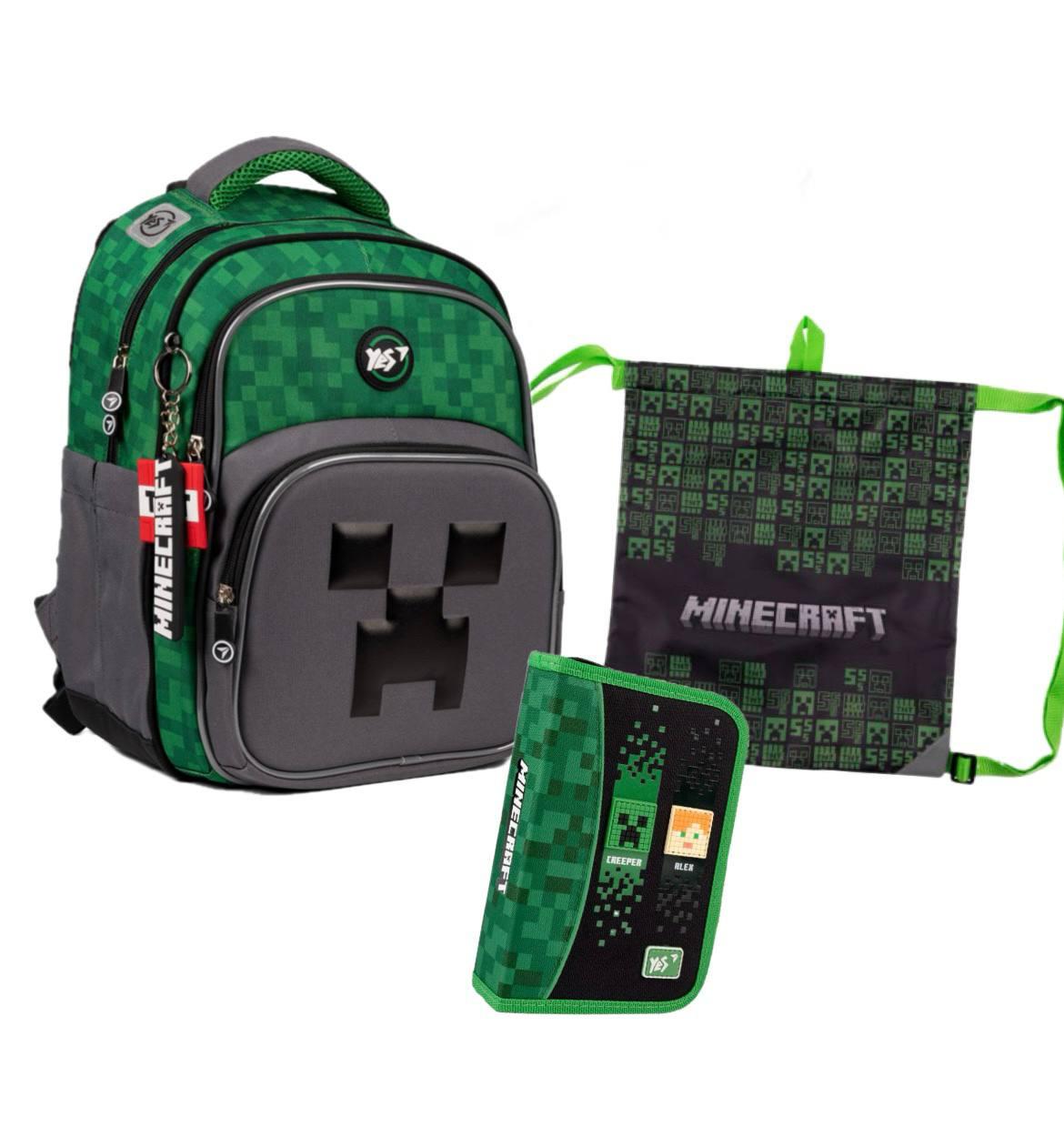 Набір шкільний рюкзак ортопедичний/пенал/сумка Yes Minecraft S-91 (559751К)