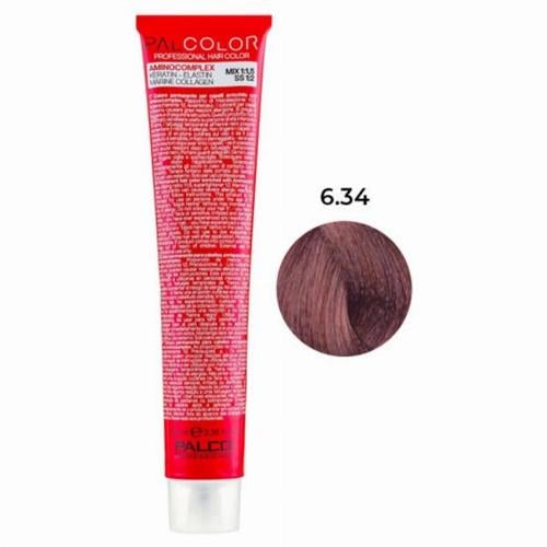 Крем-краска для волос профессиональная PALCO с комплексом аминокислот 100 мл 6.34 блонд темный золотисто-медный (2517138610)