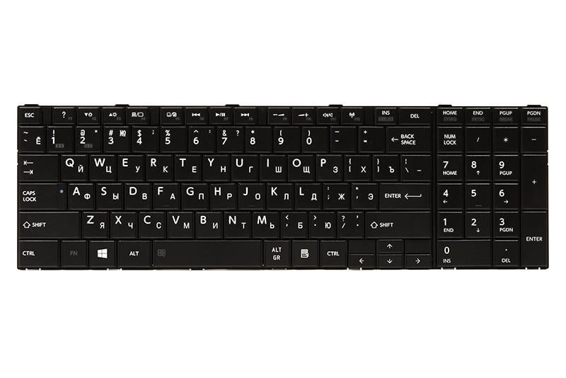 Клавіатура Power для ноутбука TOSHIBA Satellite C850 C870 чoрний фрейм Чoрний