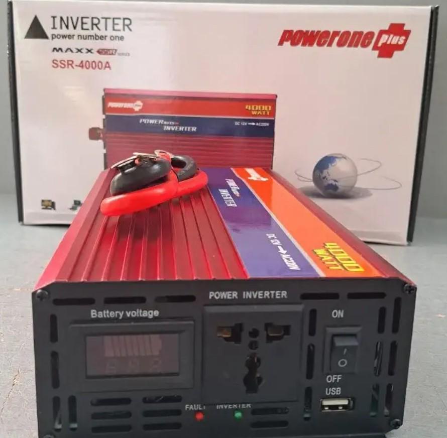 Автомобільний інвертор Power One Plus MAXX SSR-4000A з LCD-екраном 12/220V 4000 Вт (2104618797) - фото 4 Автомобільний інвертор Power One Plus MAXX SSR-4000A з LCD-екраном 12/220V 4000 Вт (2104618797) - фото 4