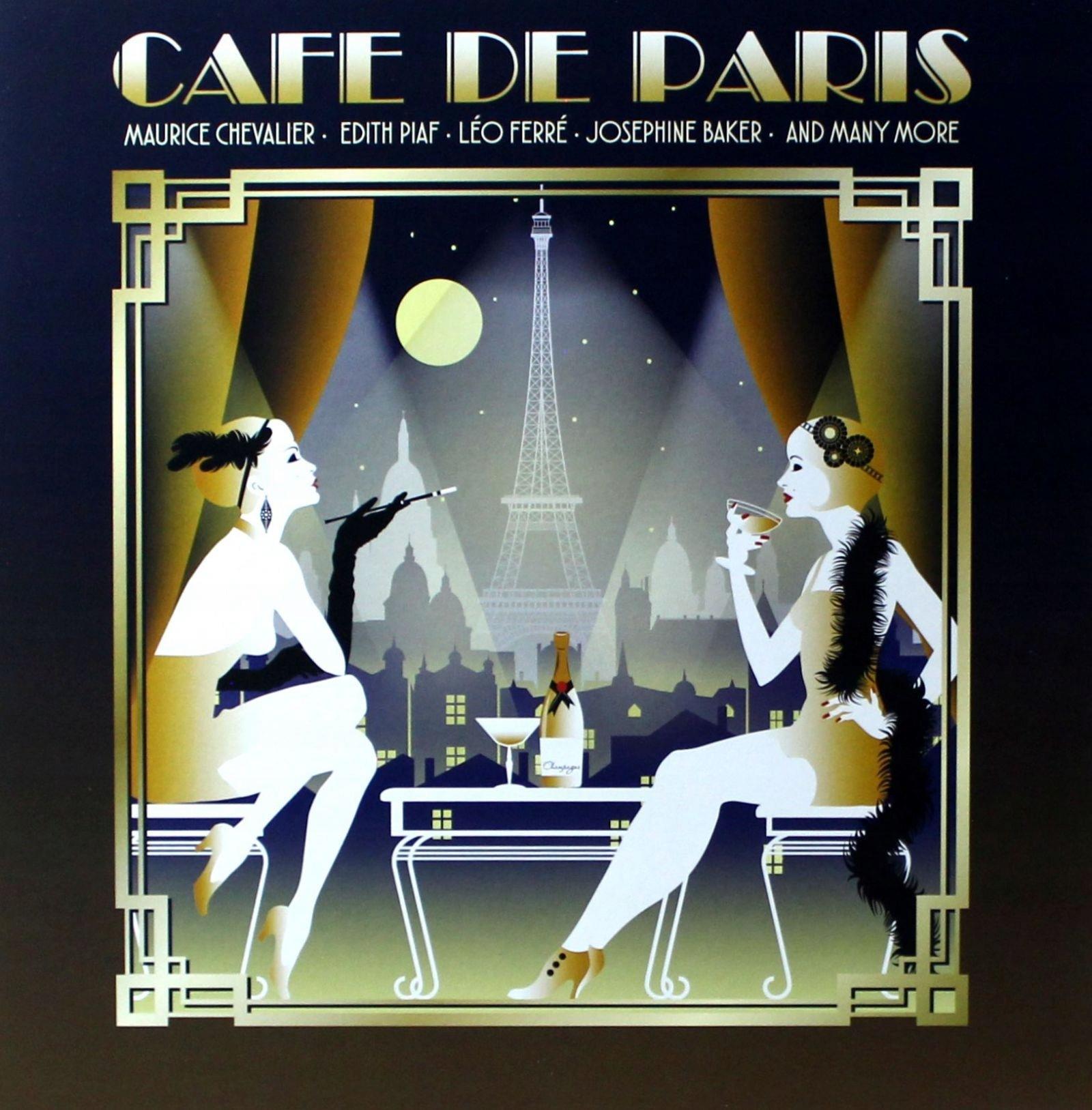 Вінілова платівка Cafe De Paris збірник романтичних французьких пісень Maurice Chevalier/Edit Piaf/Leo Ferre/Josephine Baker 12"