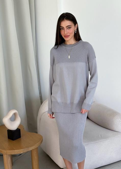 Джемпер в'язаний Katrin L/XL Світло-сірий (33041) - фото 6 Джемпер в'язаний Katrin L/XL Світло-сірий (33041) - фото 6