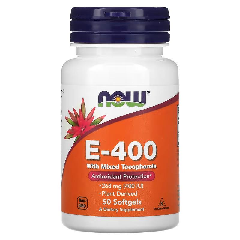 Витамин Е E-400 with Mixed Tocopherols 400 IU 50 мягких кап. 268 мг