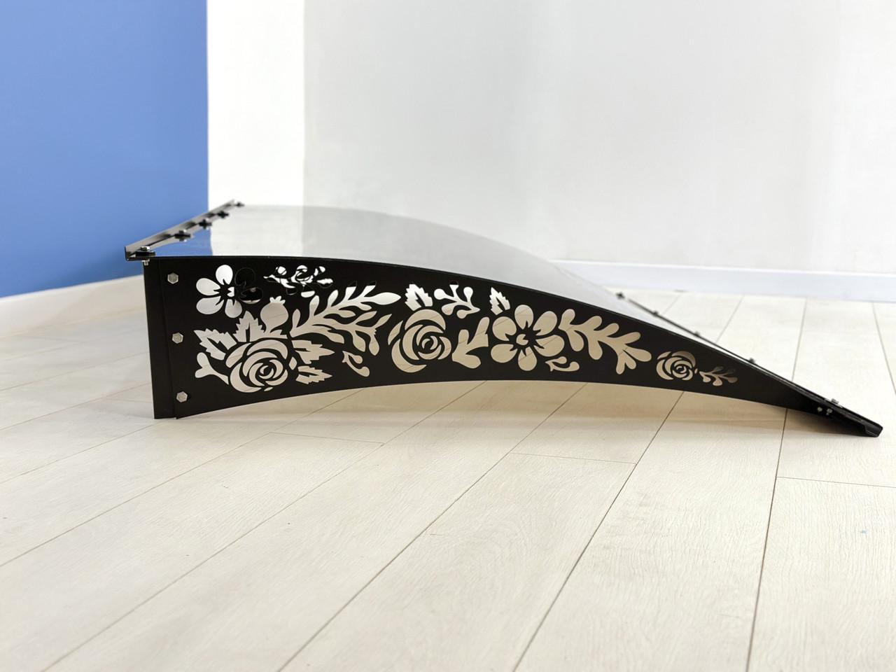 Навес-козырек Prime Роза поликарбонат монолитный 3 мм 150х100 см (30424053) - фото 8