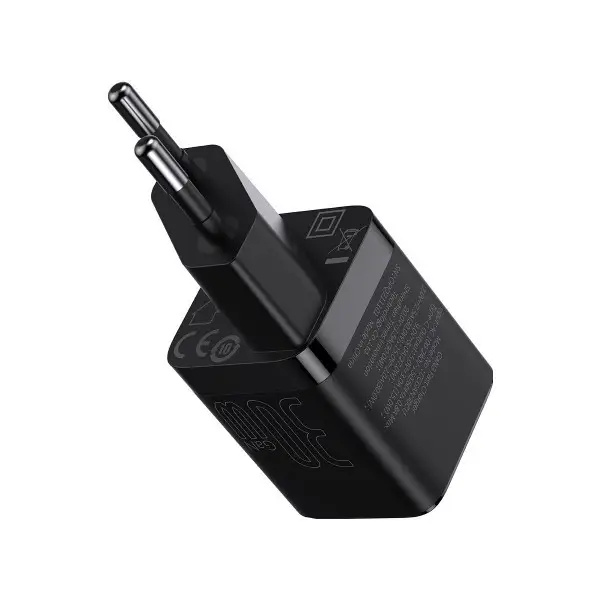 Мережевий зарядний пристрій Baseus CCGN010101 GaN3 Fast Charger 30W Black - фото 3